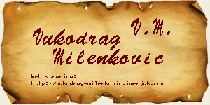 Vukodrag Milenković vizit kartica